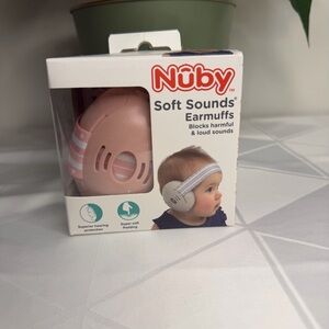 Nuby Soft Sounds-Adjustable Baby Earmuffs for Protection Against Loud Nois NEW